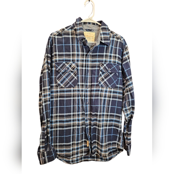 Women's Weatherproof Vintage Blue Button Flannel Size Medium - Picture 1 of 5
